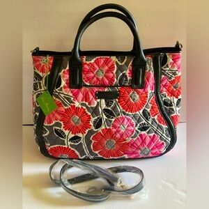 Vera Bradley Large Trapeze Tote in Cheery Blossoms (Retired) Brand New w/Tags!!